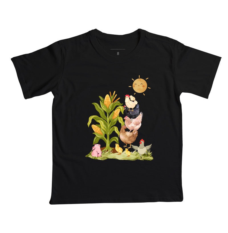Camiseta no milharal