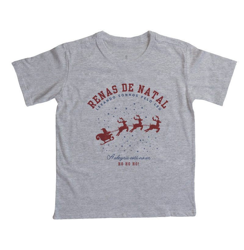 Camiseta Renas de Natal e o Papai Noel
