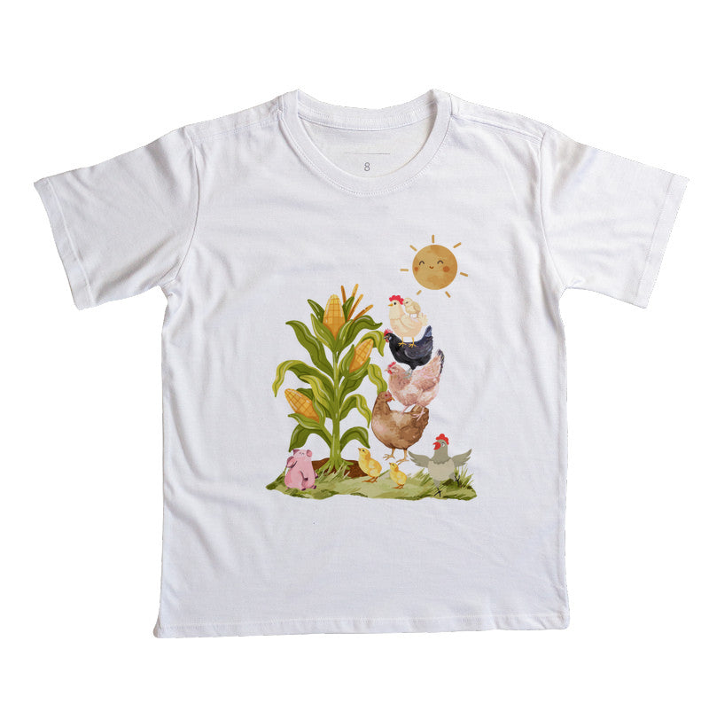 Camiseta no milharal