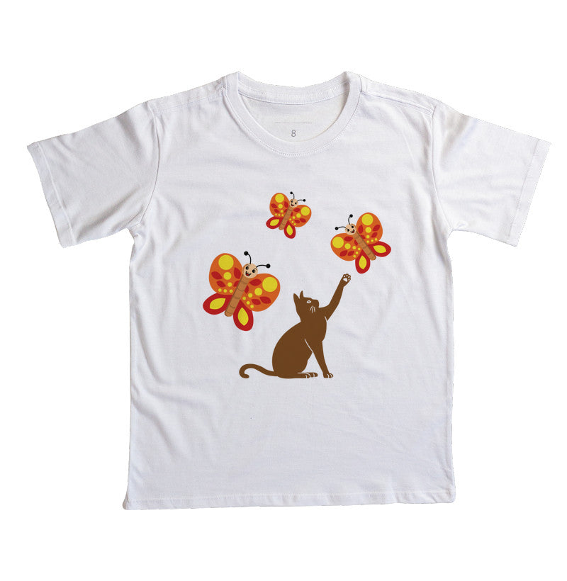 Camiseta Brincando com o gatinho