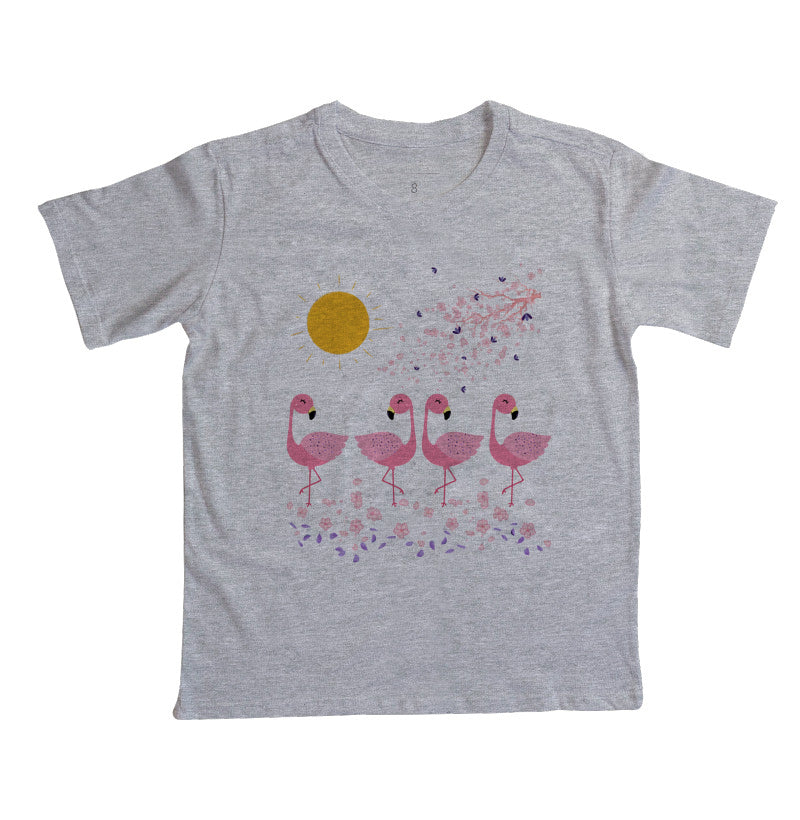 Camiseta Flamingos ao Sol