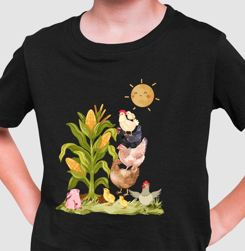 Camiseta no milharal