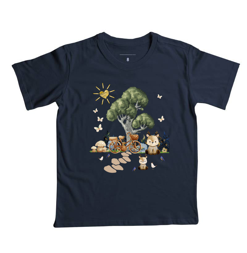 Camiseta Brincando em meio à natureza