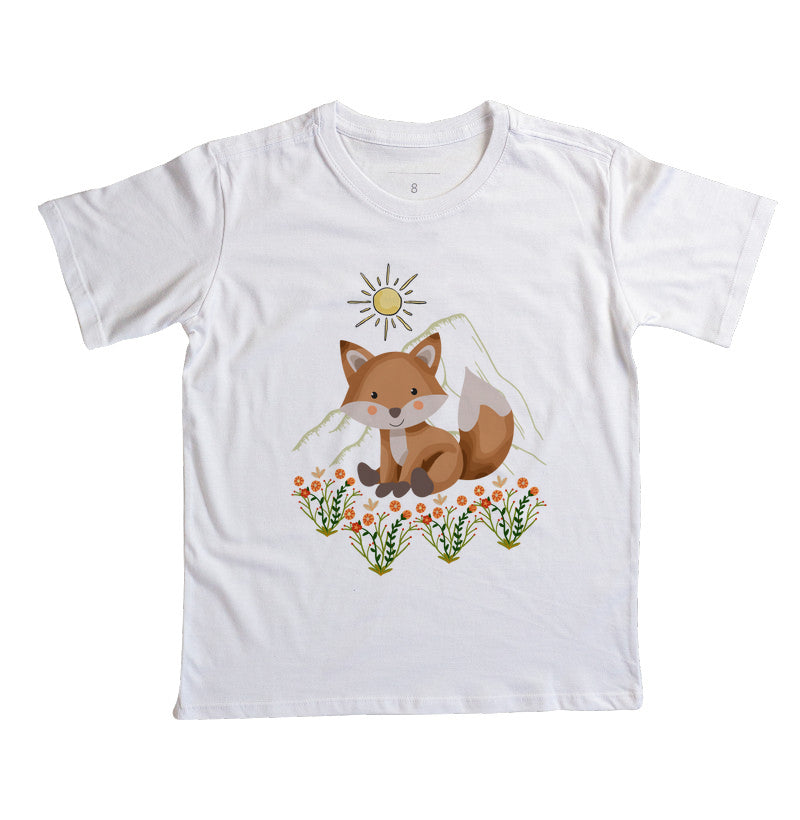 Camiseta Raposa entre flores