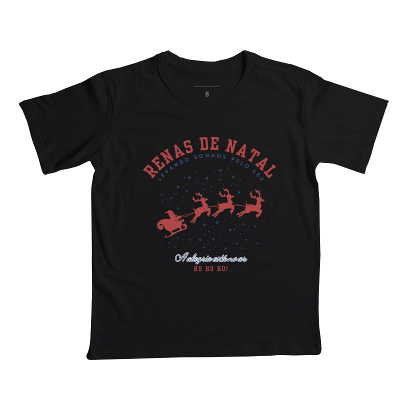 Camiseta Renas de Natal e o Papai Noel