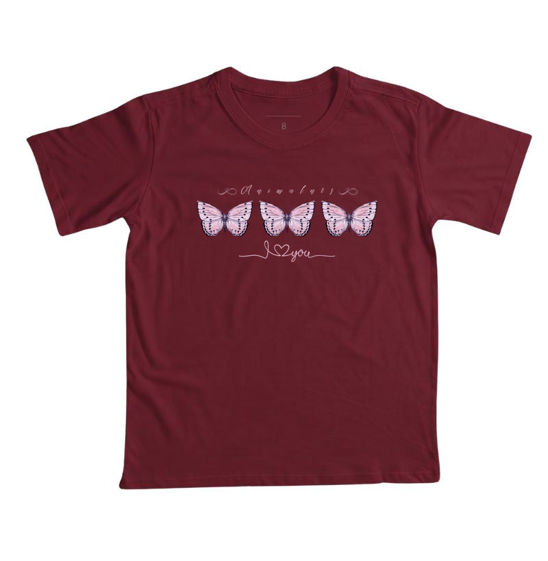 Camiseta Borboletas rosas