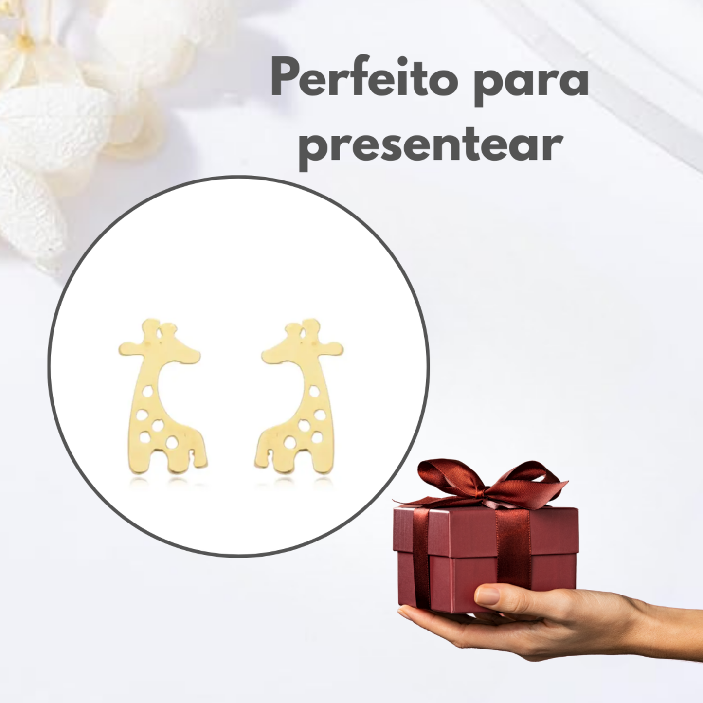 Brincos Infantis Girafinhas com Manchinhas