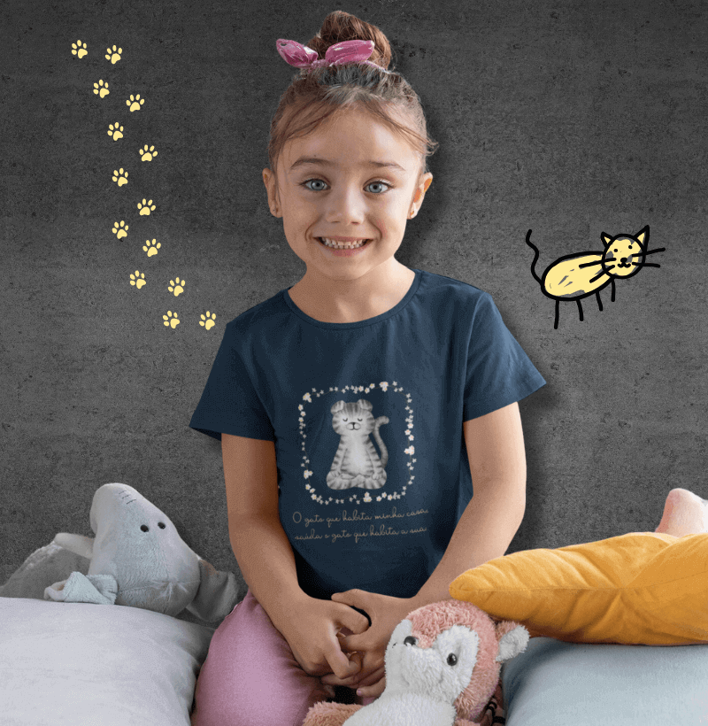 Camiseta Gato Namastê