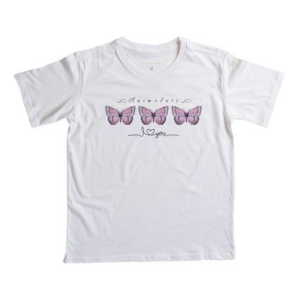 Camiseta Borboletas rosas