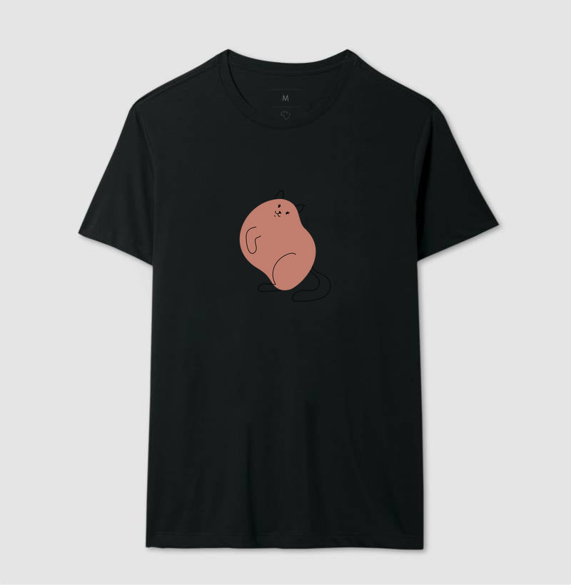 Camiseta Gato e traços
