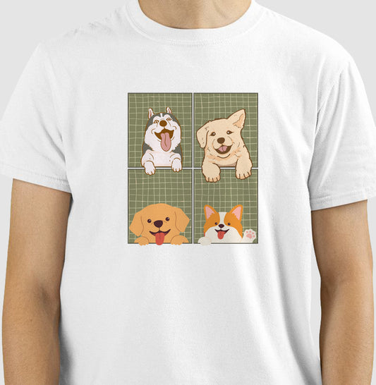Camiseta Dogs na janela