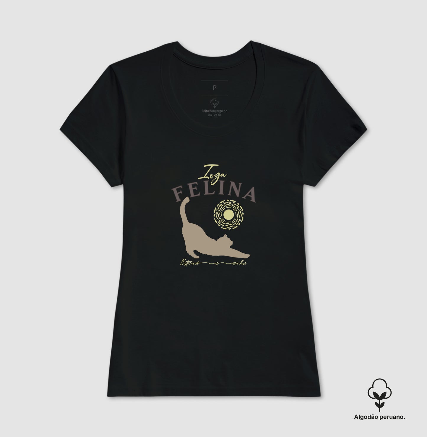 Camiseta Ioga Felina