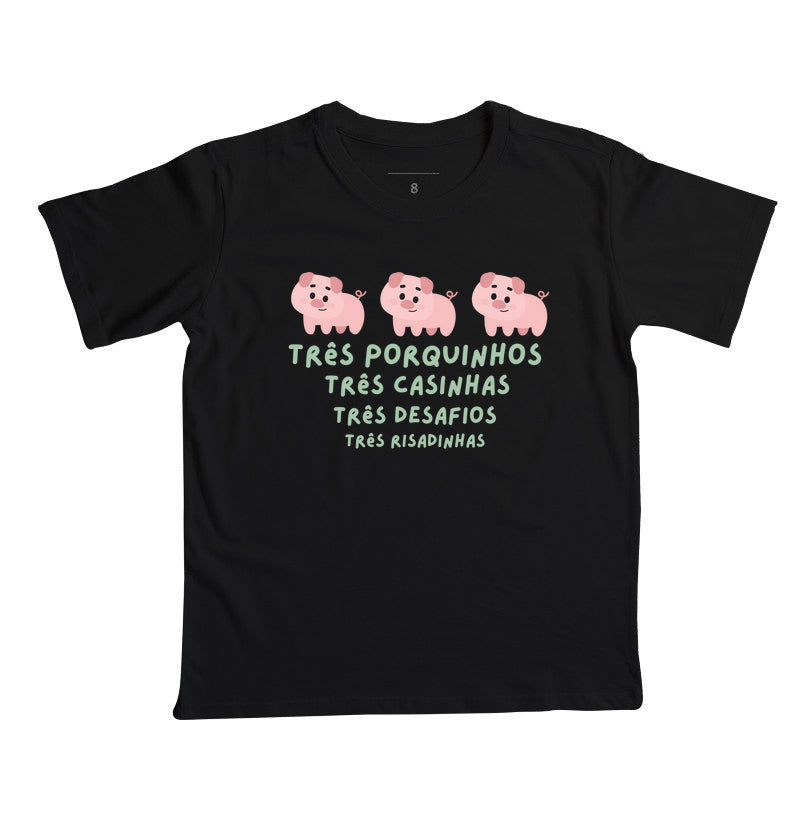 Camiseta Os três porquinhos