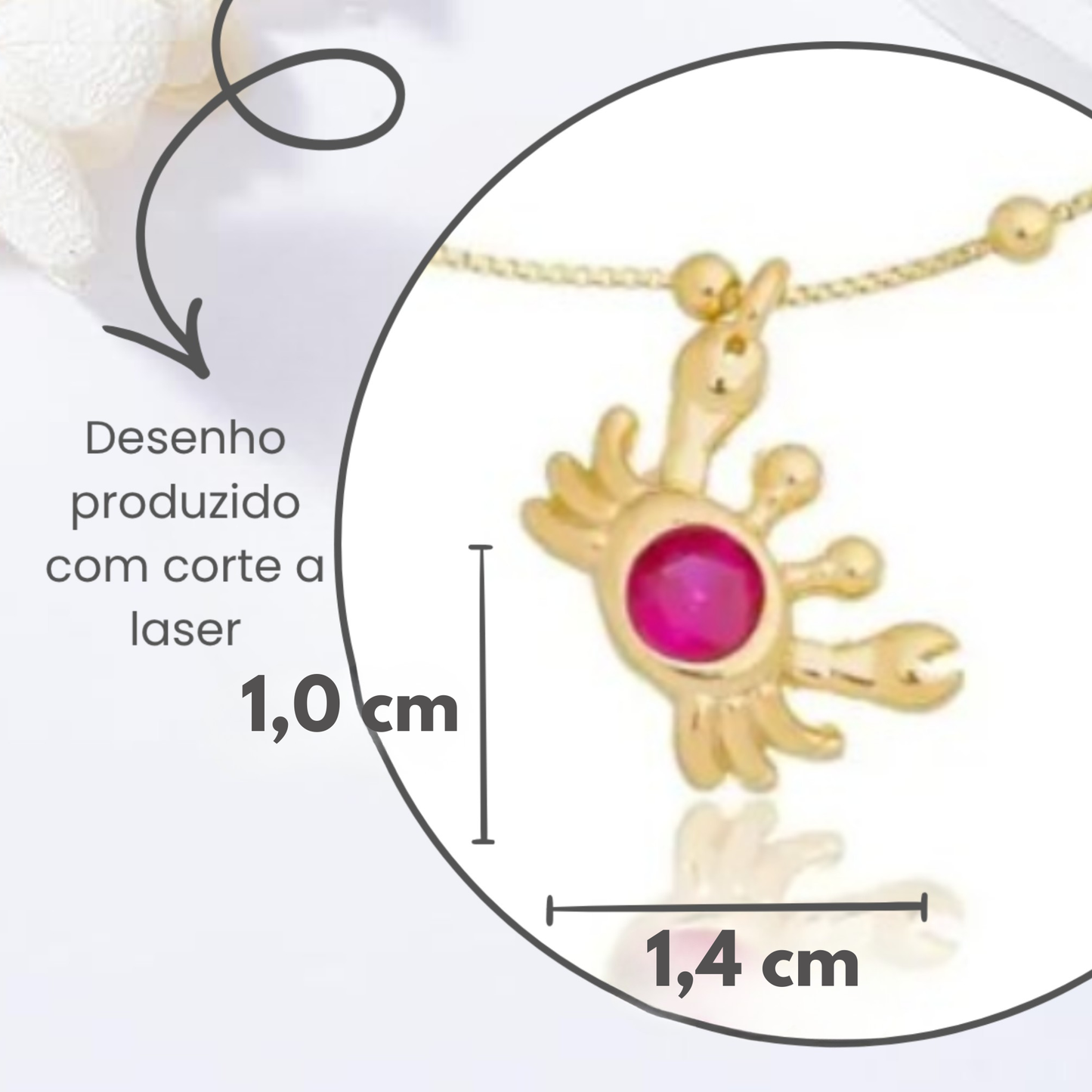 Pulseira Caranguejinho Vermelhinho