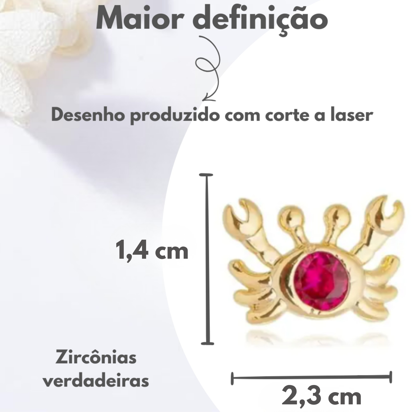 Brincos Caranguejos Vermelhinhos