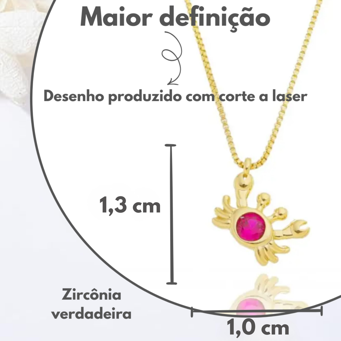 Colar Caranguejo Vermelhinho