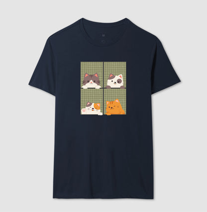 Camiseta Cats na Janela