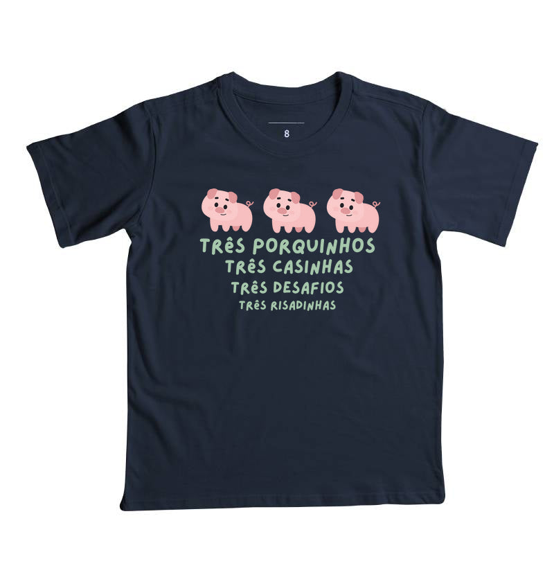 Camiseta Os três porquinhos