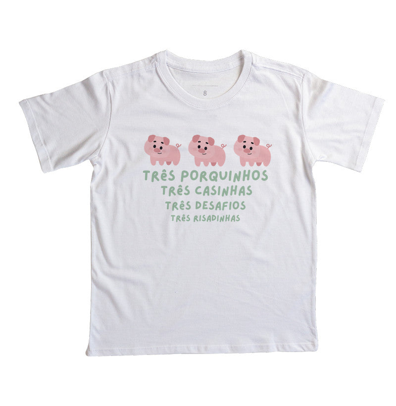 Camiseta Os três porquinhos