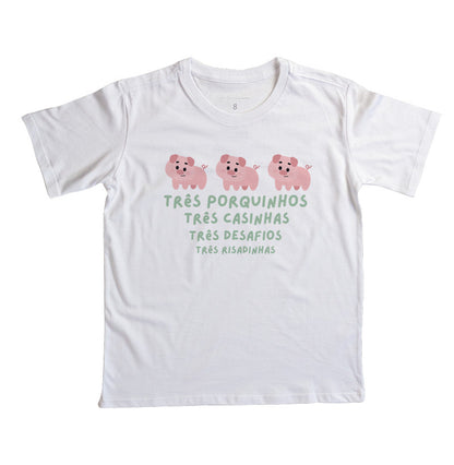 Camiseta Os três porquinhos