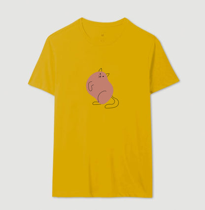 Camiseta Gato e traços