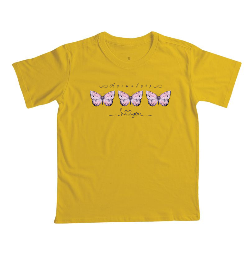 Camiseta Borboletas rosas