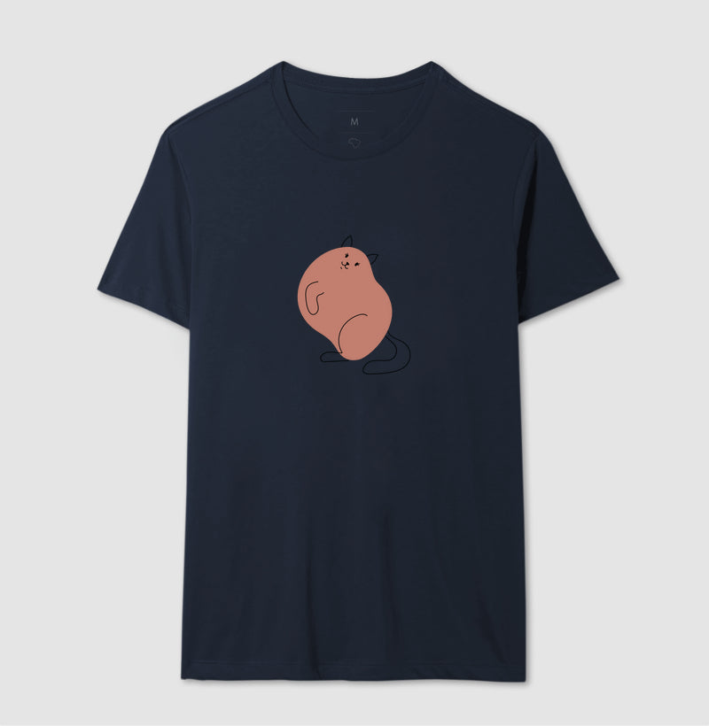 Camiseta Gato e traços