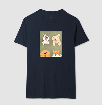 Camiseta Dogs na Janela