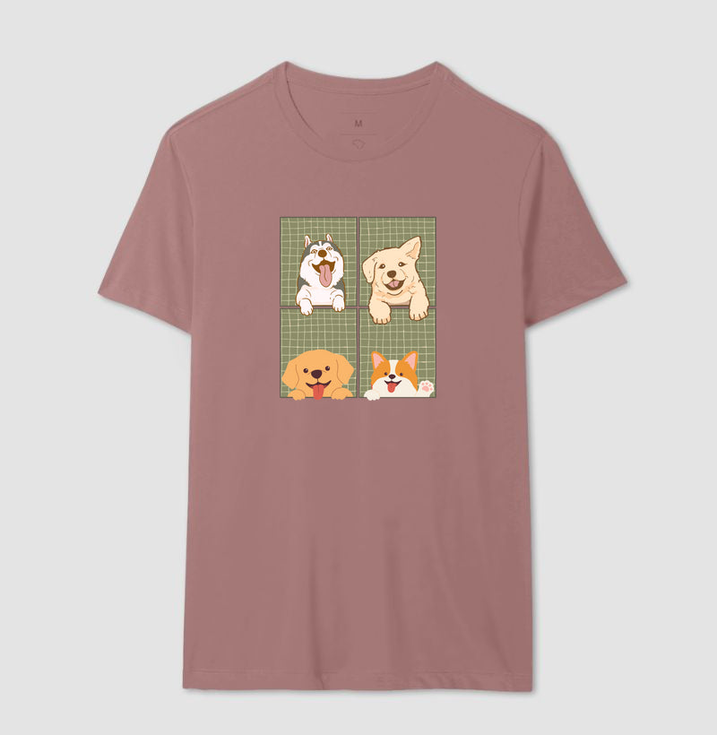 Camiseta Dogs na Janela