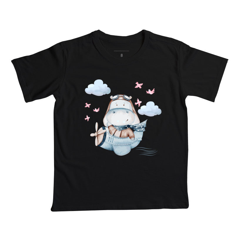 Camiseta Hipopótamo nas Nuvens