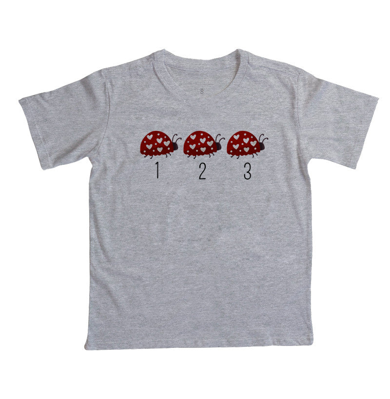Camiseta Uma, duas três joaninhas
