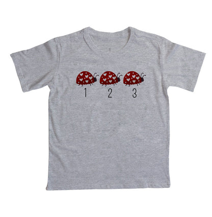 Camiseta Uma, duas três joaninhas