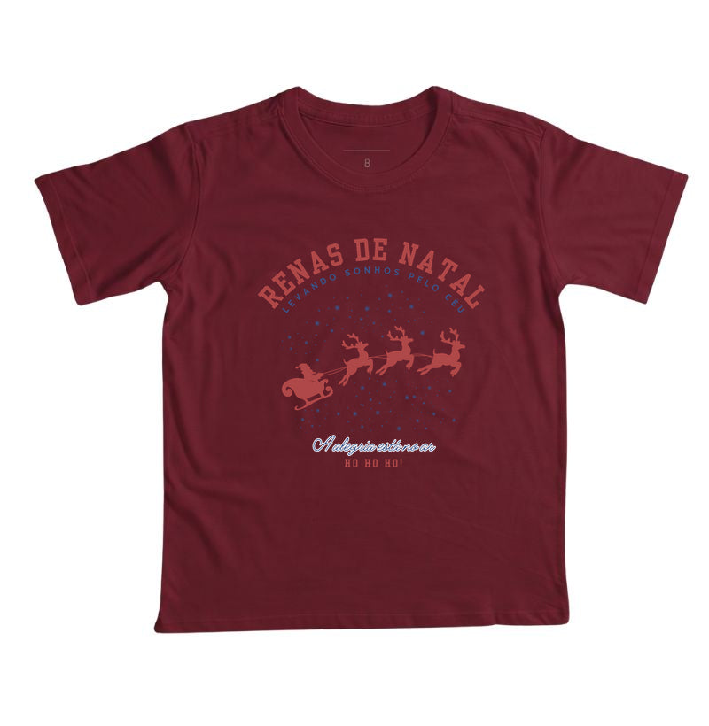 Camiseta Renas de Natal e o Papai Noel