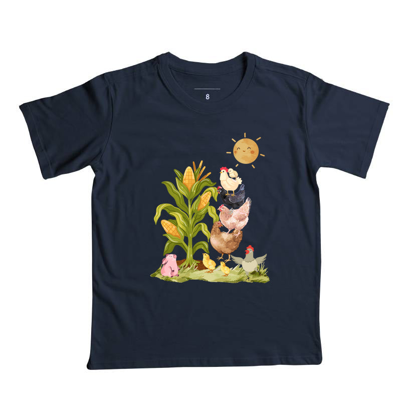 Camiseta no milharal