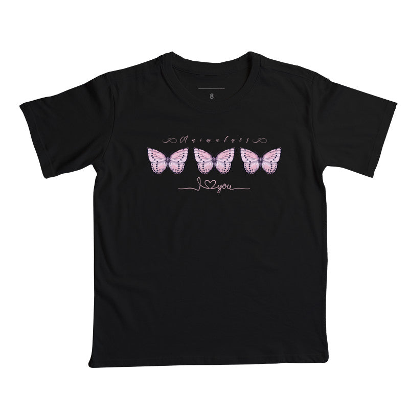 Camiseta Borboletas rosas