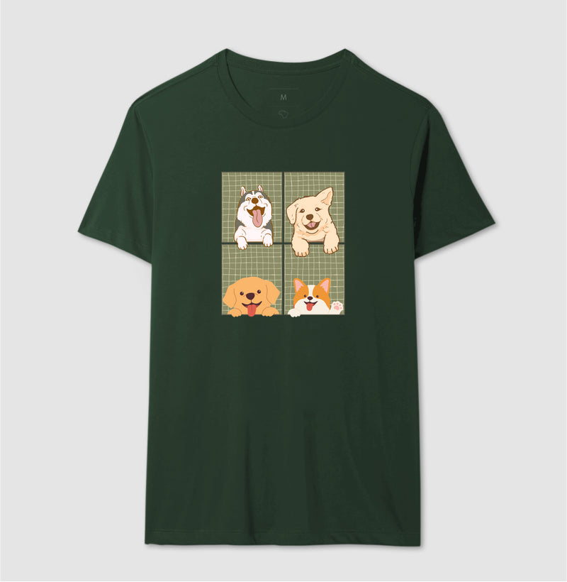 Camiseta Dogs na Janela
