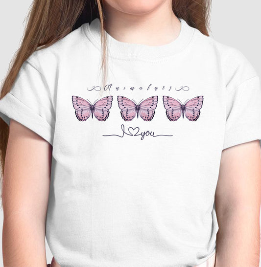 Camiseta Borboletas rosas