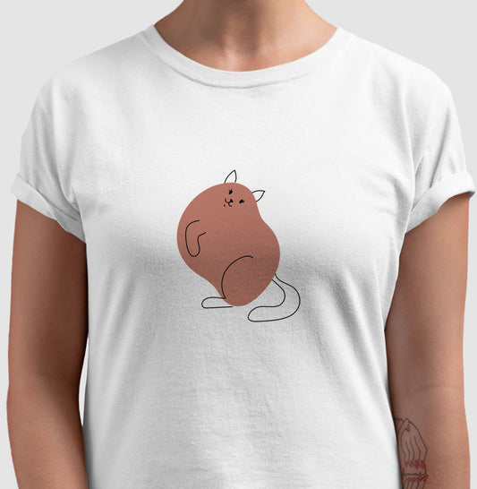 Camiseta Gato e traços