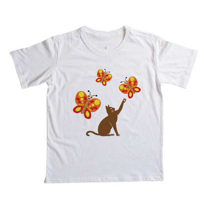 Camiseta Brincando com o gatinho