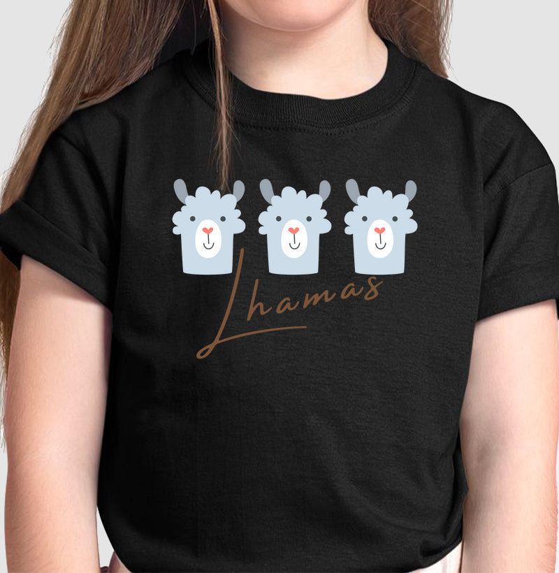 Camiseta Lhamas Azuis