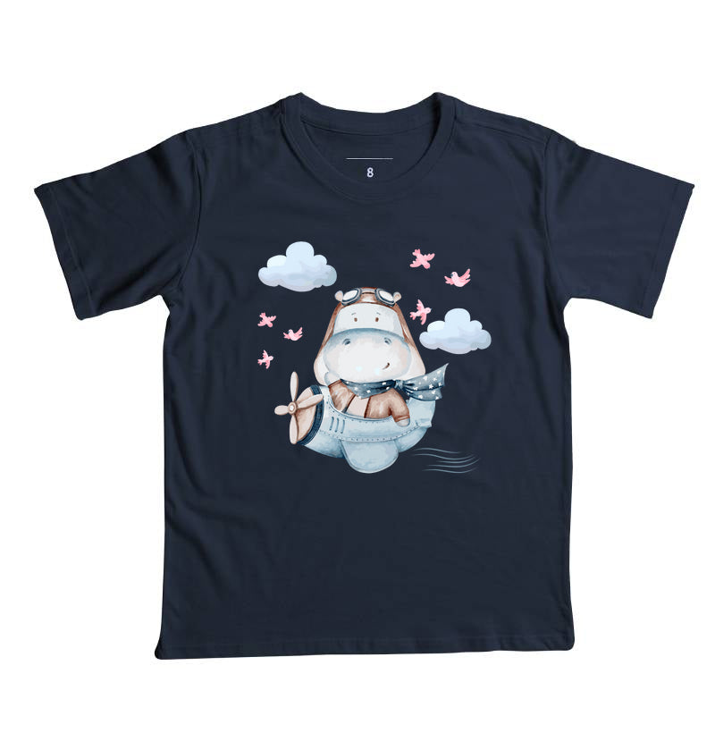 Camiseta Hipopótamo nas Nuvens