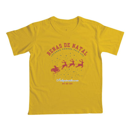 Camiseta Renas de Natal e o Papai Noel