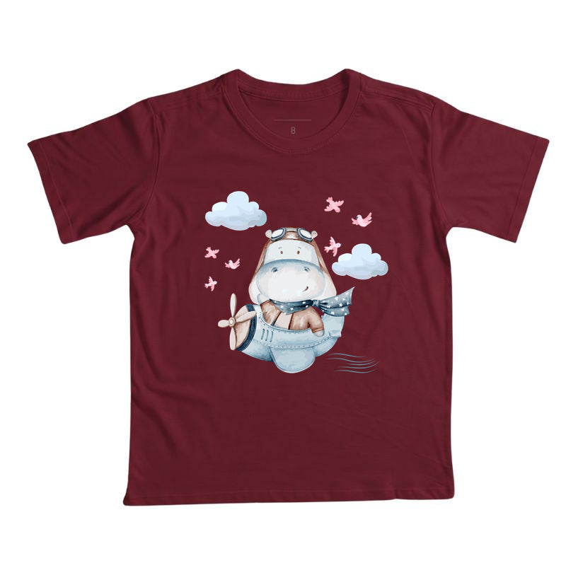 Camiseta Hipopótamo nas Nuvens