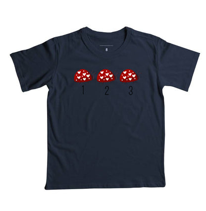 Camiseta Uma, duas três joaninhas