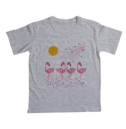 Camiseta Flamingos ao Sol