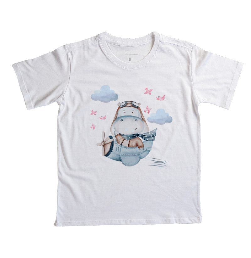 Camiseta Hipopótamo nas Nuvens