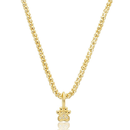 Colar Adulto Pipoca com Pingente de Pata