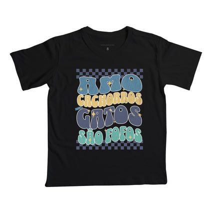Camiseta  Amo Cachorros e Gatos