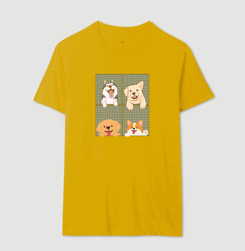 Camiseta Dogs na Janela