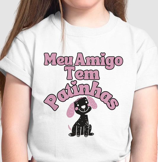 Camiseta Meu Amigo Tem Patinhas